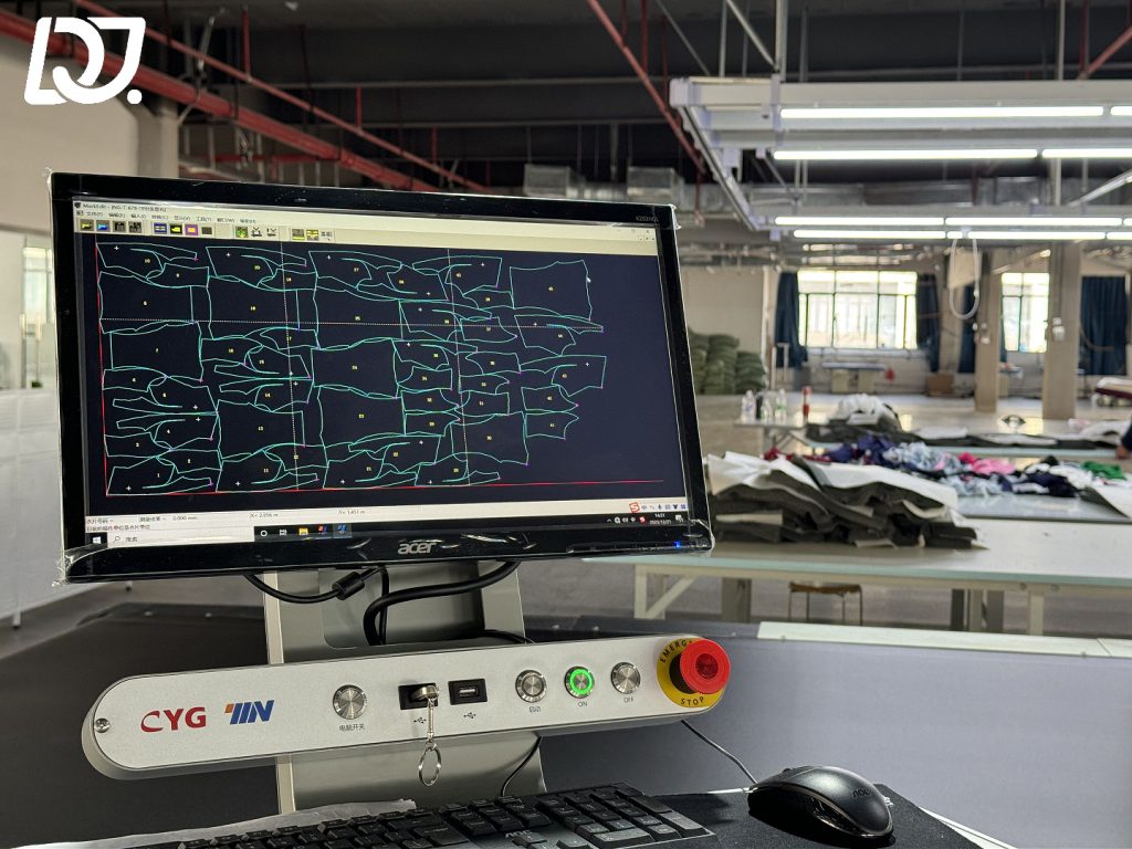 Fabric Yield Optimization with Auto-Cutting System Fabric cutting layout optimization software used at D&J Fashion for waste reduction